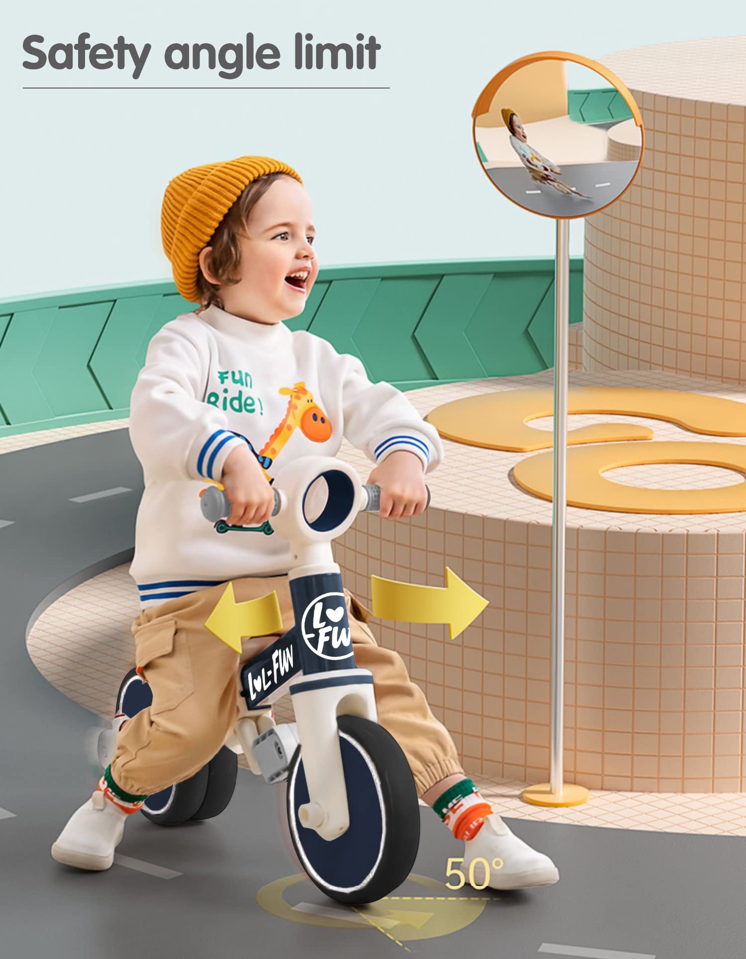 Bicicleta de Equilibrio 4 en 1 para Niños de 1-2 Años | Importado ( Envío 15 Días)