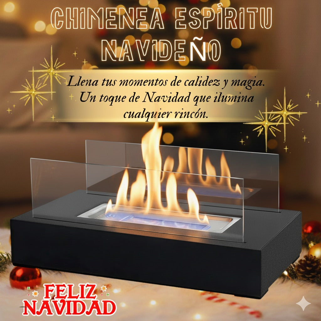 CHIMENA NAVIDEÑA FUEGO DECORACION HOGAR
