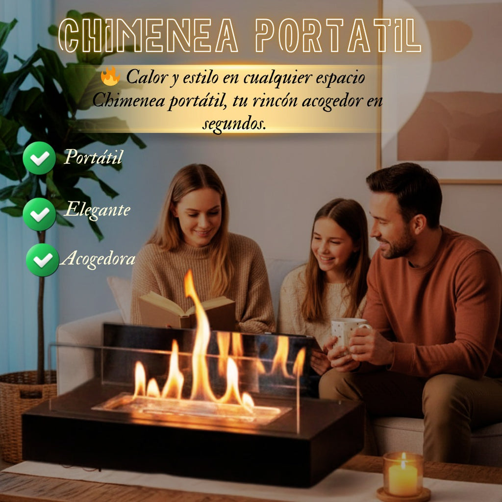 CHIMENA NAVIDEÑA FUEGO DECORACION HOGAR