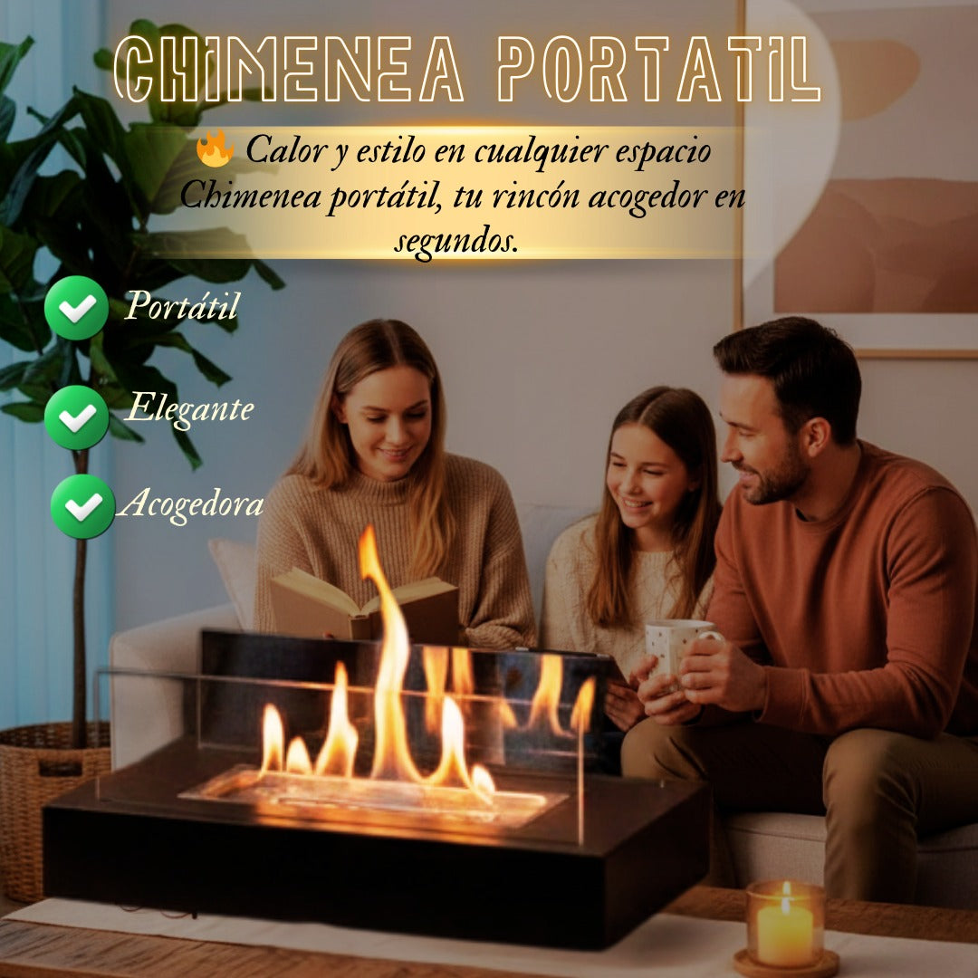 CHIMENA NAVIDEÑA FUEGO DECORACION HOGAR