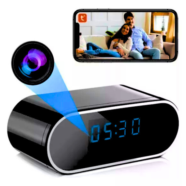 despertador con cámara espía HD