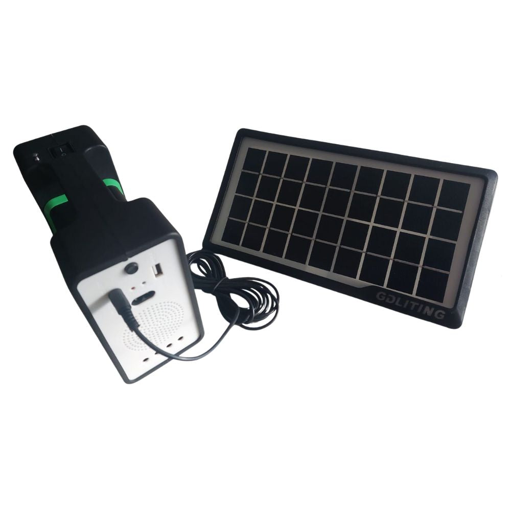 Linterna y batería solar