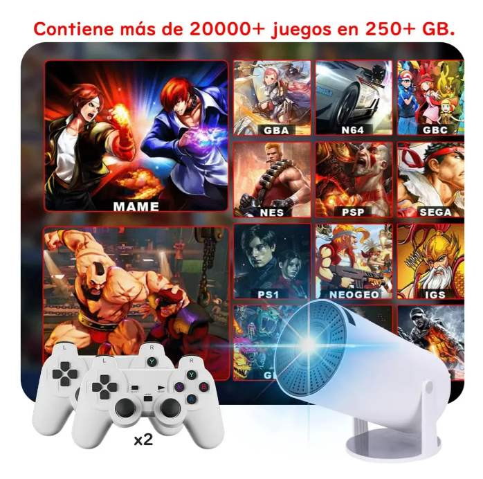 Proyector Con Juegos Y Controles