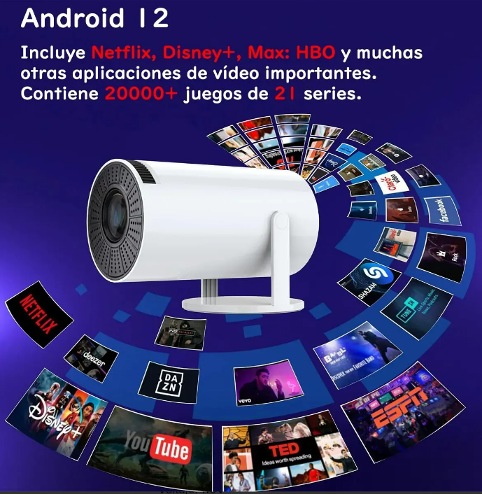 Proyector Con Juegos Y Controles