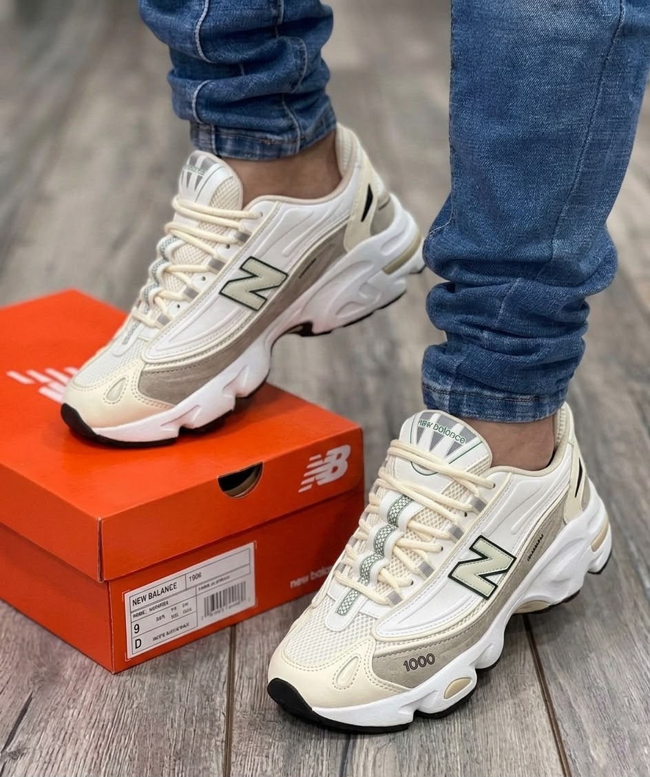 NEW BALANCE  BLANCO MARRON