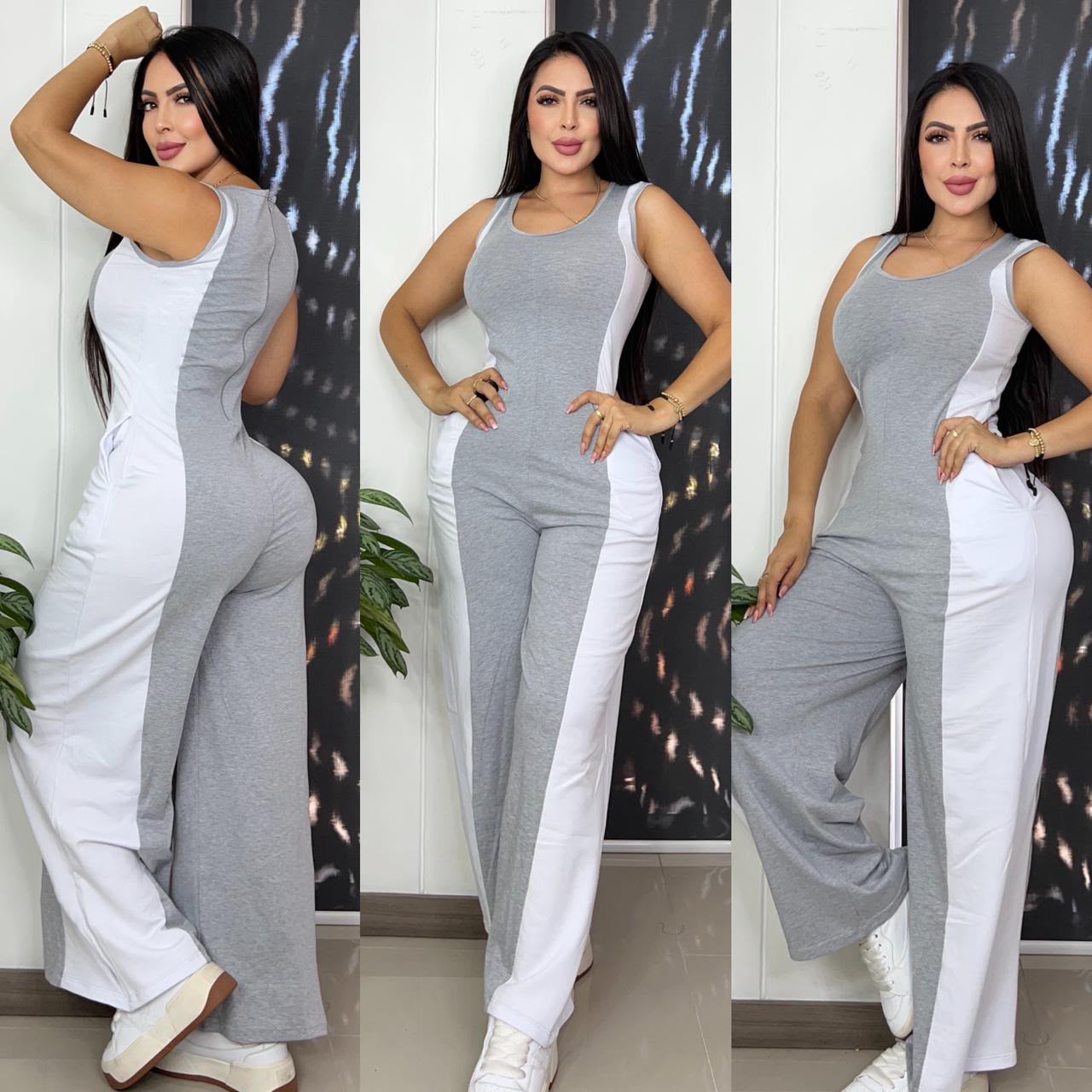 ENTERIZO FRANJA BLANCA