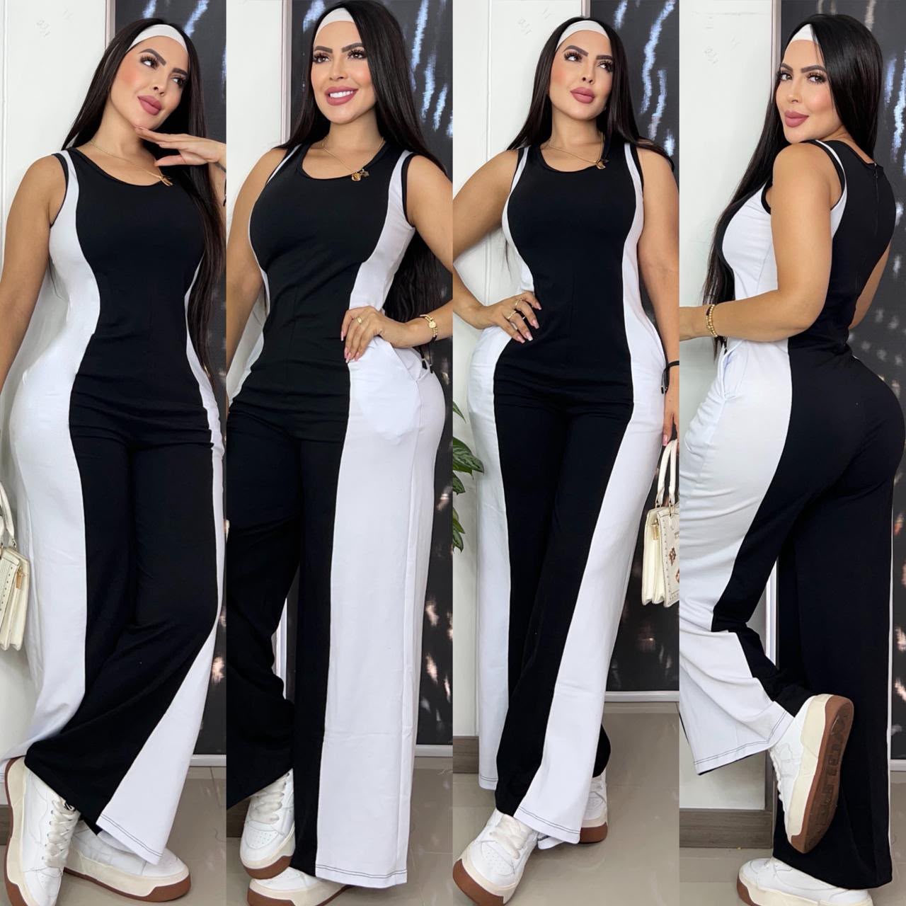 ENTERIZO FRANJA BLANCA